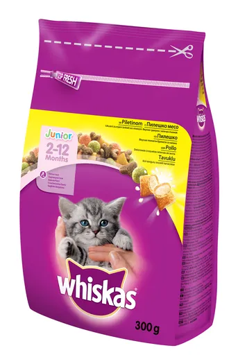 Whiskas briketi Junior, piletina 300g