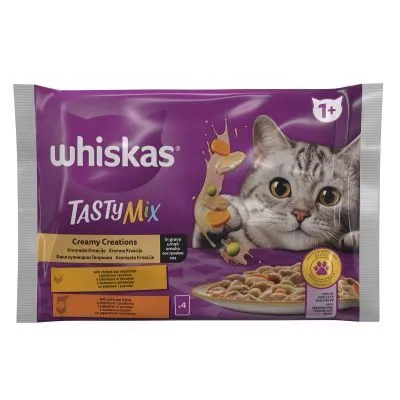 Whiskas kesice meso u kremastom sosu 4x85gr