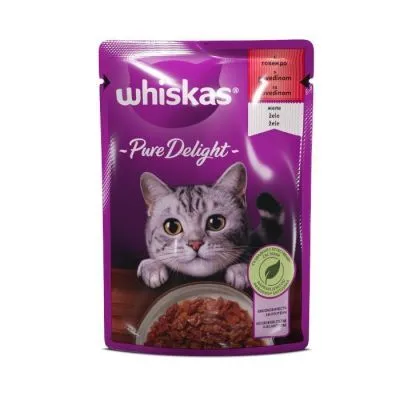 Whiskas kesice Pure delight  govedina 85gr