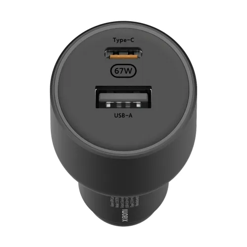 Xiaomi Mi 67W, (USB-A + Type-C) Crni Auto Punjač