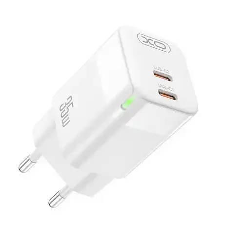 XO CE07, PD, 35W, Dual Tip-C, White Kućni Punjač