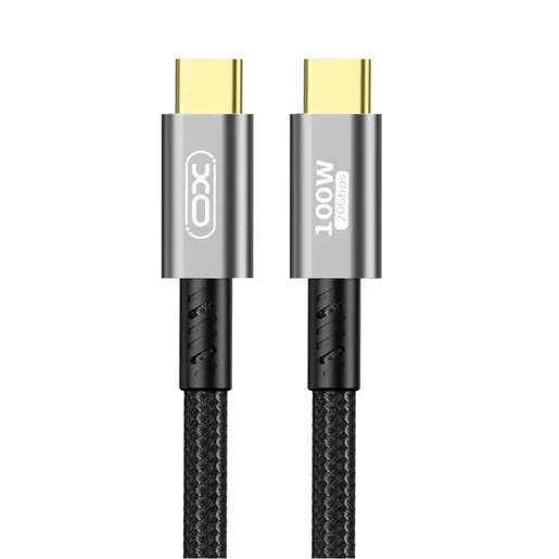 XO GB020, Type-C na Type-C, 100W, 4K@60Hz, 1m, Black Kabl