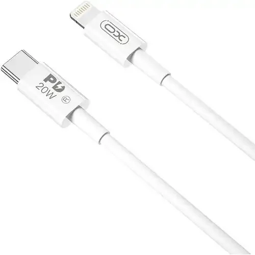 XO NB-Q189B, Type-C na Lighting, 20W, 2m, White Kabl
