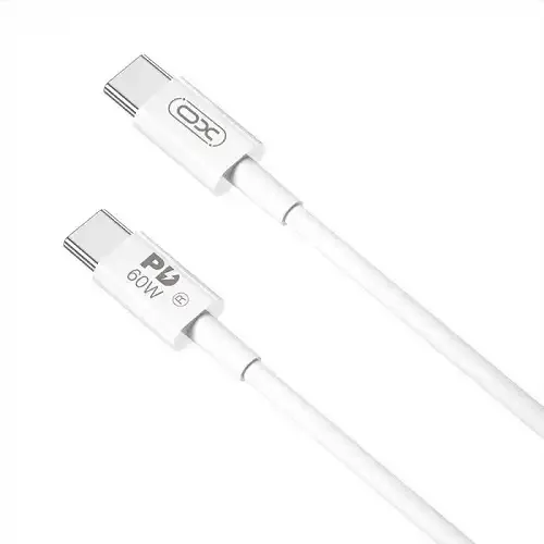 XO NB-Q190B, Type-C na Type-C, 60W, 2m, White Kabl
