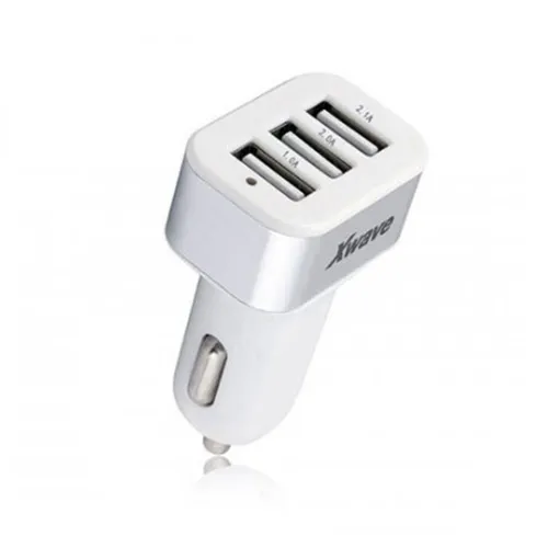Xwave C22-3 3xUSB / 2A, Sivo/Beli Auto Punjač