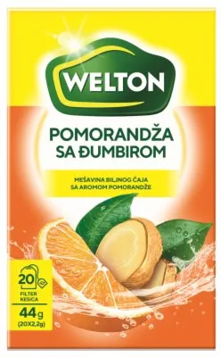 ČAJ POMORANDŽA&amp;ĐUMBIR WELTON 44G