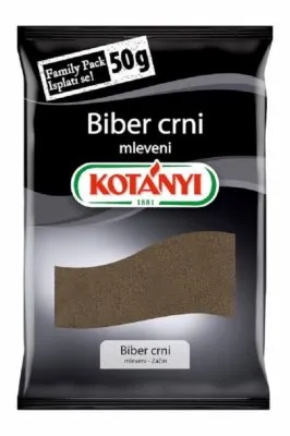 BIBER MLEVENI CRNI KOTANYI 50G
