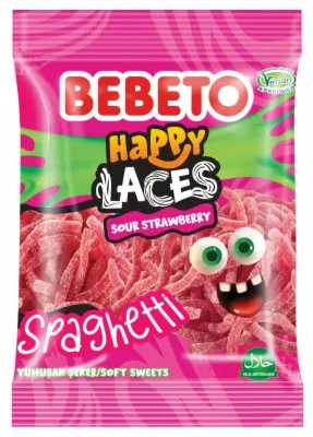 BOMBONE GUMENE SPAGHETTI STRAWBERRY BEBETO 80G