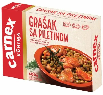 GRAŠAK SA PILETINOM CARNEX 400G