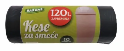 KESE ZA SMEĆE CRNE 120L BAŠ BAŠ 10/1