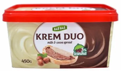 KREM KAKAO-MLEČNI 3% LEŠNIKA BAŠ BAŠ 450G
