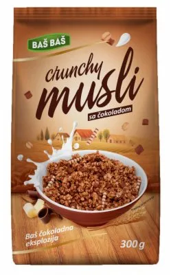 MUSLI CRUNCHY SA ČOKOLADOM BAŠ BAŠ 300G