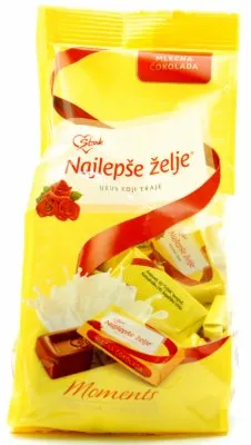 ČOKOLADA MLEČNA MINI NAJLEPŠE ŽELJE 150G