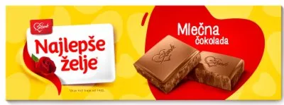 ČOKOLADA MLEČNA NAJLEPŠE ŽELJE 250G