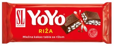ČOKOLADA MLEČNA SA RIŽOM YOYO 70G
