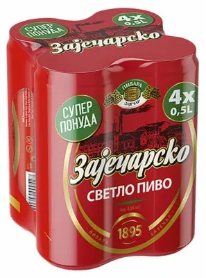 PIVO ZAJEČARSKO 4X0.5L LIMENKA