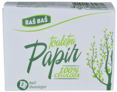 TOALETNI PAPIR 2SL 100% CELULOZA BAŠ BAŠ 1/1