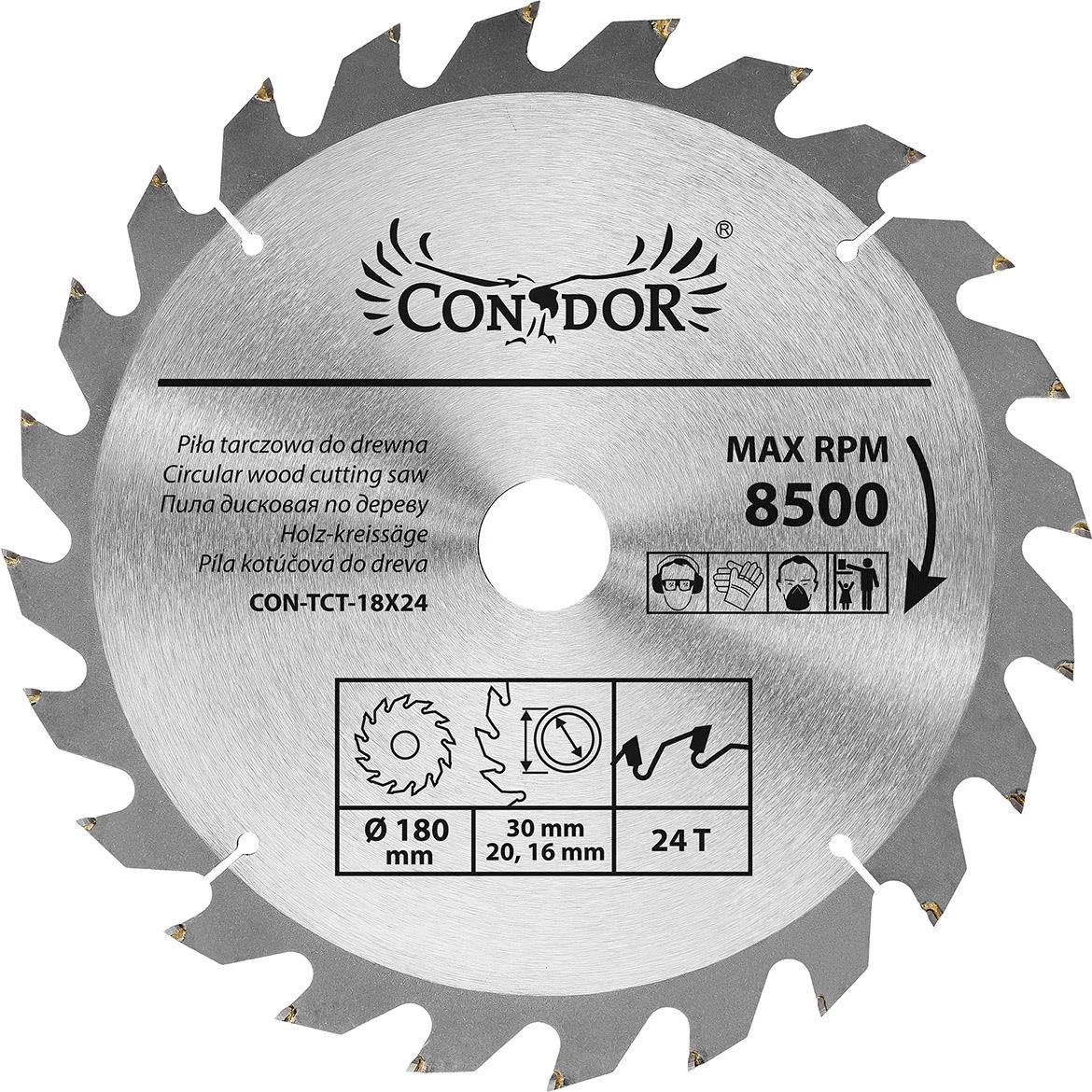 180 mm x 24 T kružna pila za drvo