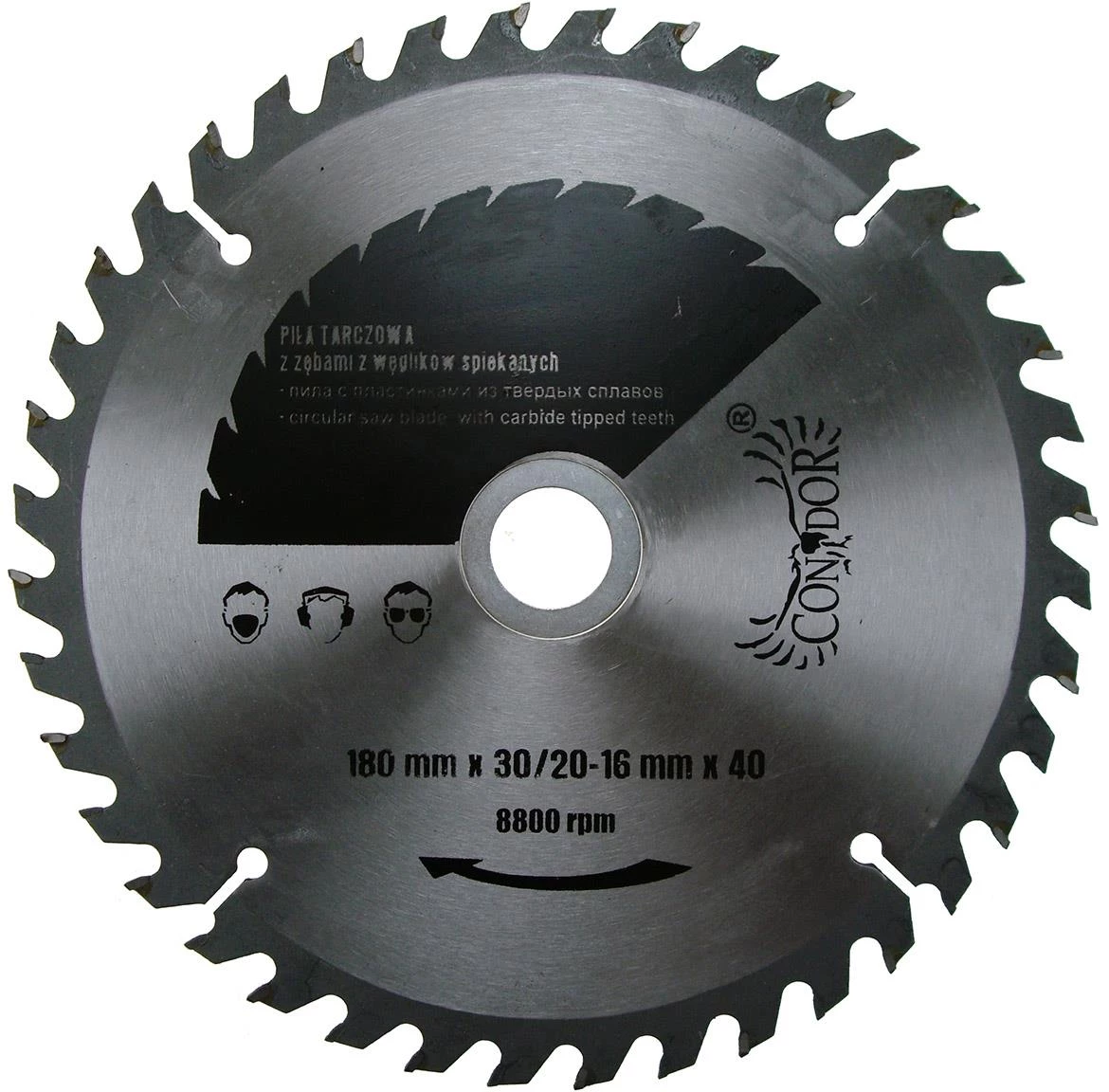 180 mm x 40 T kružna pila za drvo