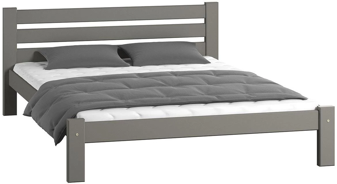 Adek drveni krevet bez podnice 192x210x72 cm sivi