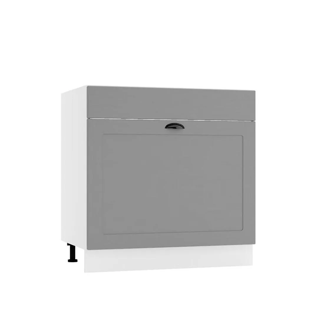 Adele D80ZL S/1 kuhinjski ormaric,  80x52,4x82 mat siva/bela