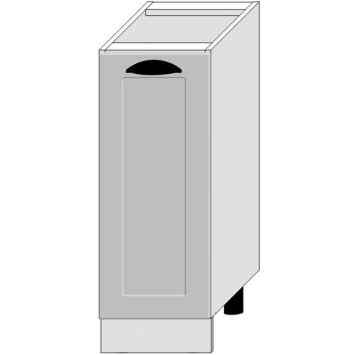 Adele kuhinjski element 1 vrata 30x52x82 sivi/beli