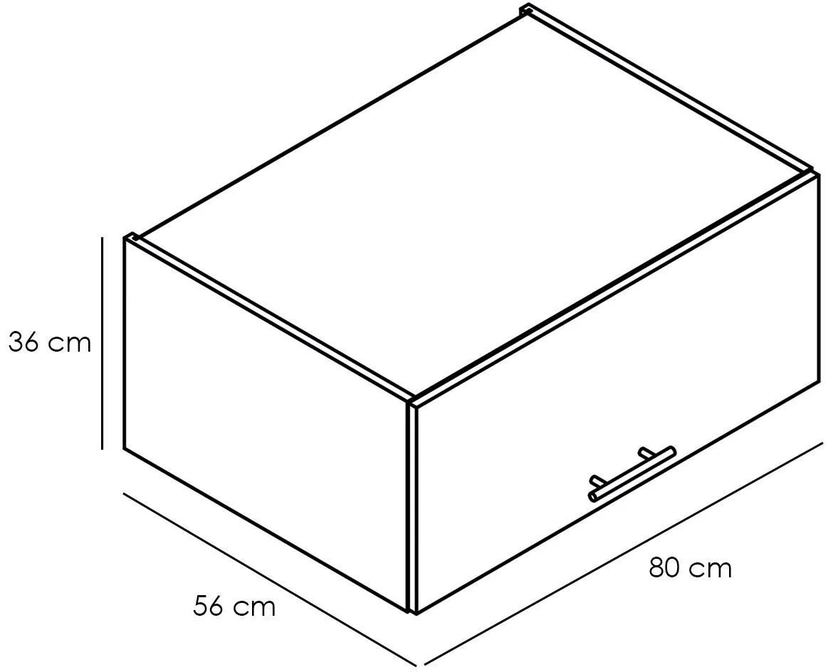 Adele kuhinjski element 1 vrata 80x56x36 cm bež/beli