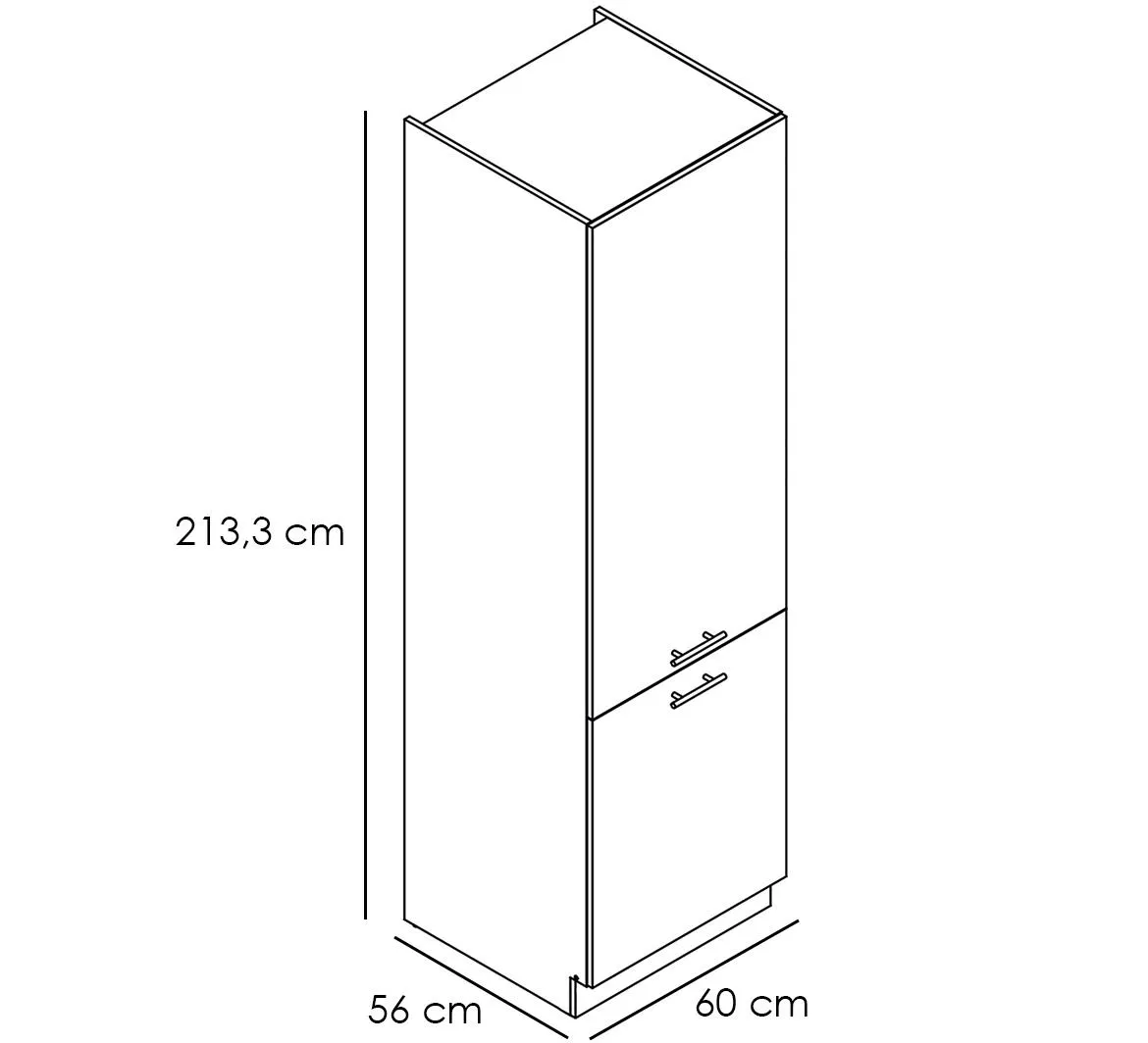 Adele kuhinjski element 2 vrata 60x56x213,3 bež/beli
