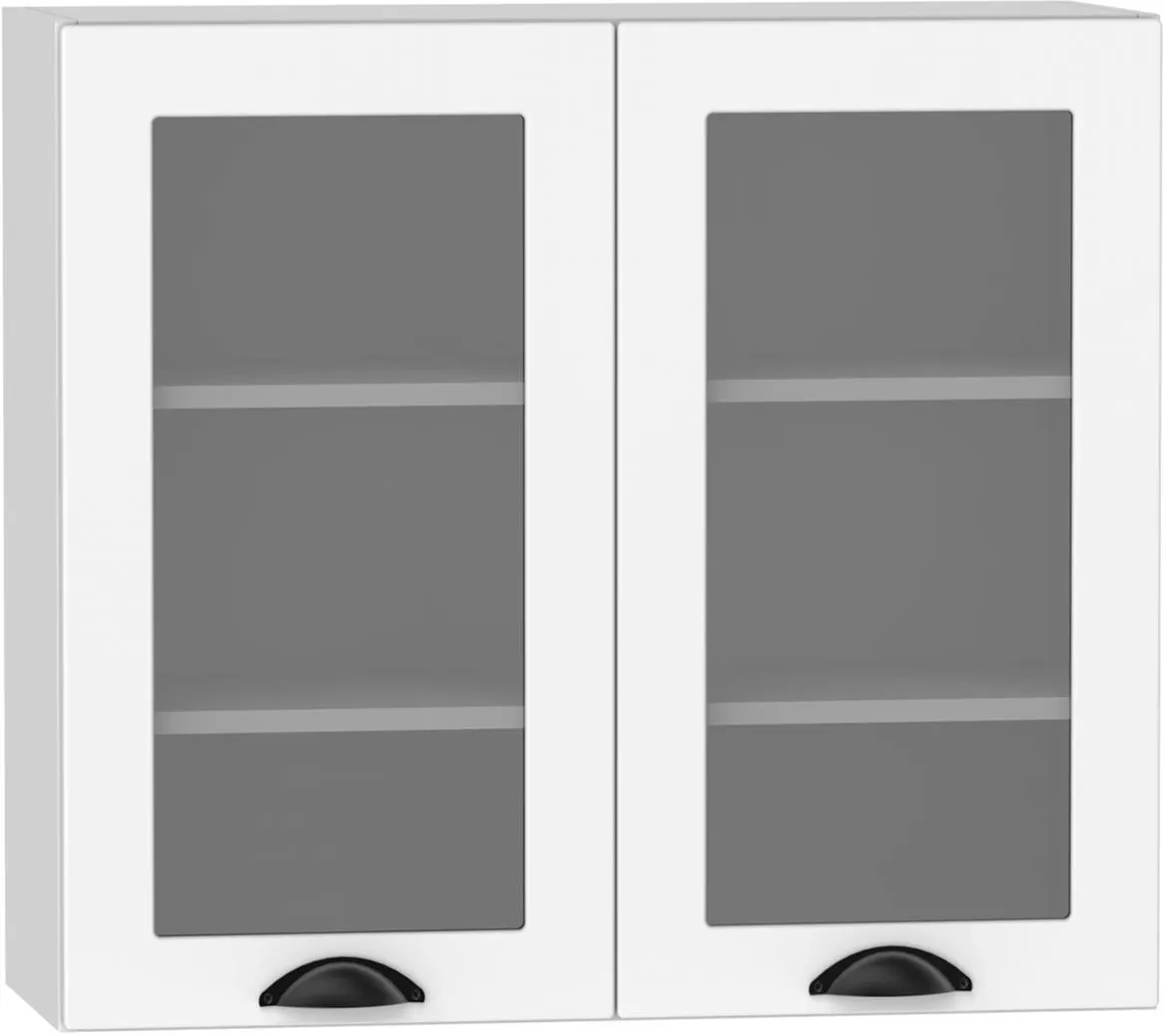 Adele kuhinjski element 2 vrata 80x30x72 cm beli/staklo