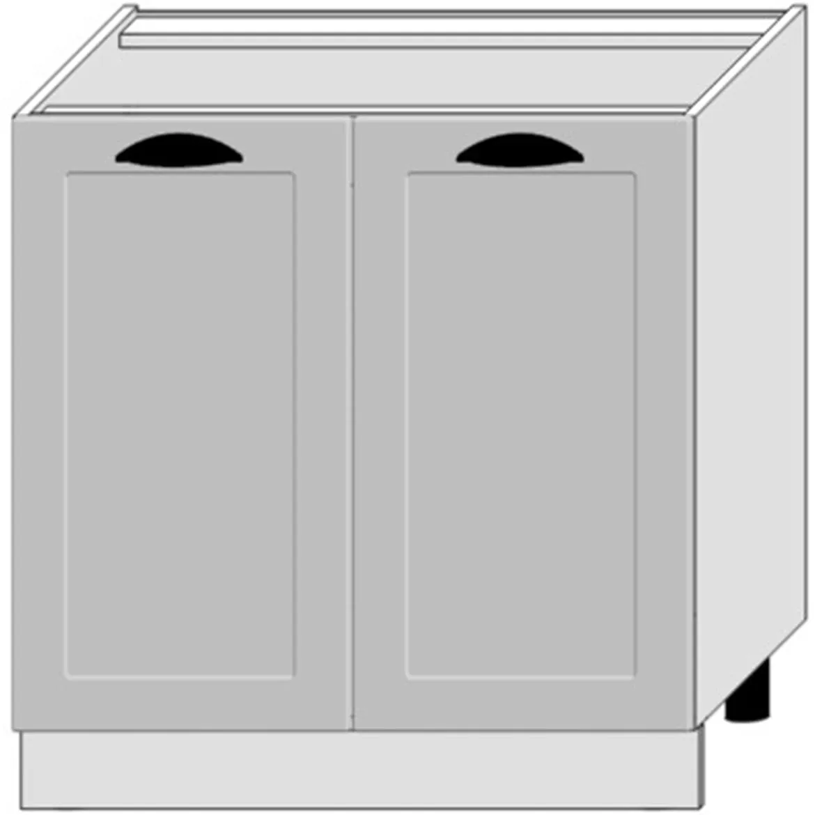 Adele kuhinjski element 2 vrata 80x52,4x82 sivo/beli