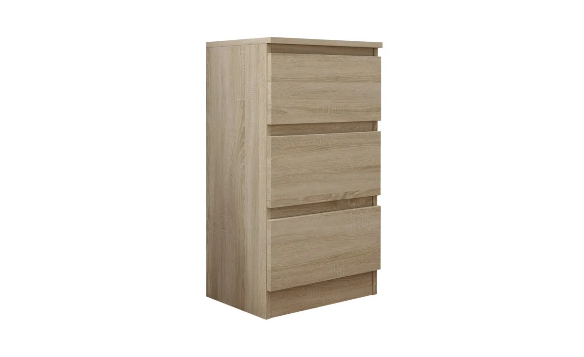 Alana komoda 3 fioke 40x33x72 cm sonoma