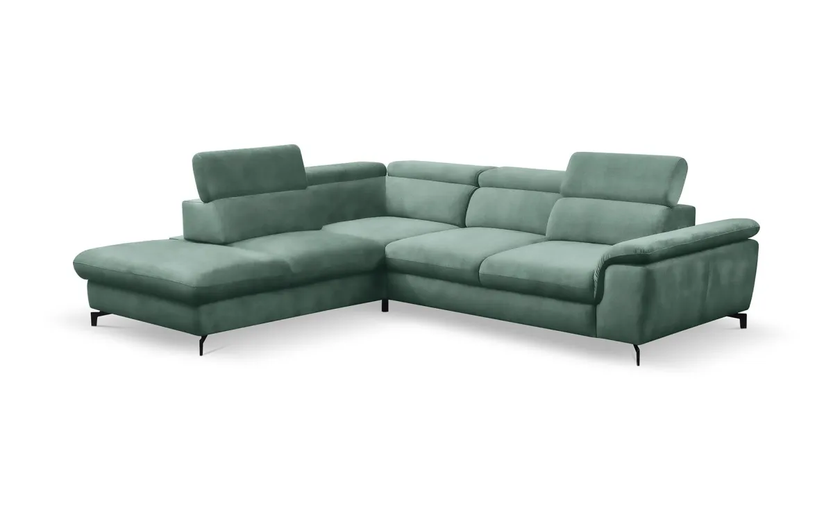 Alegra ugaona garnitura s ležajem mint leva 277x237x75/93cm