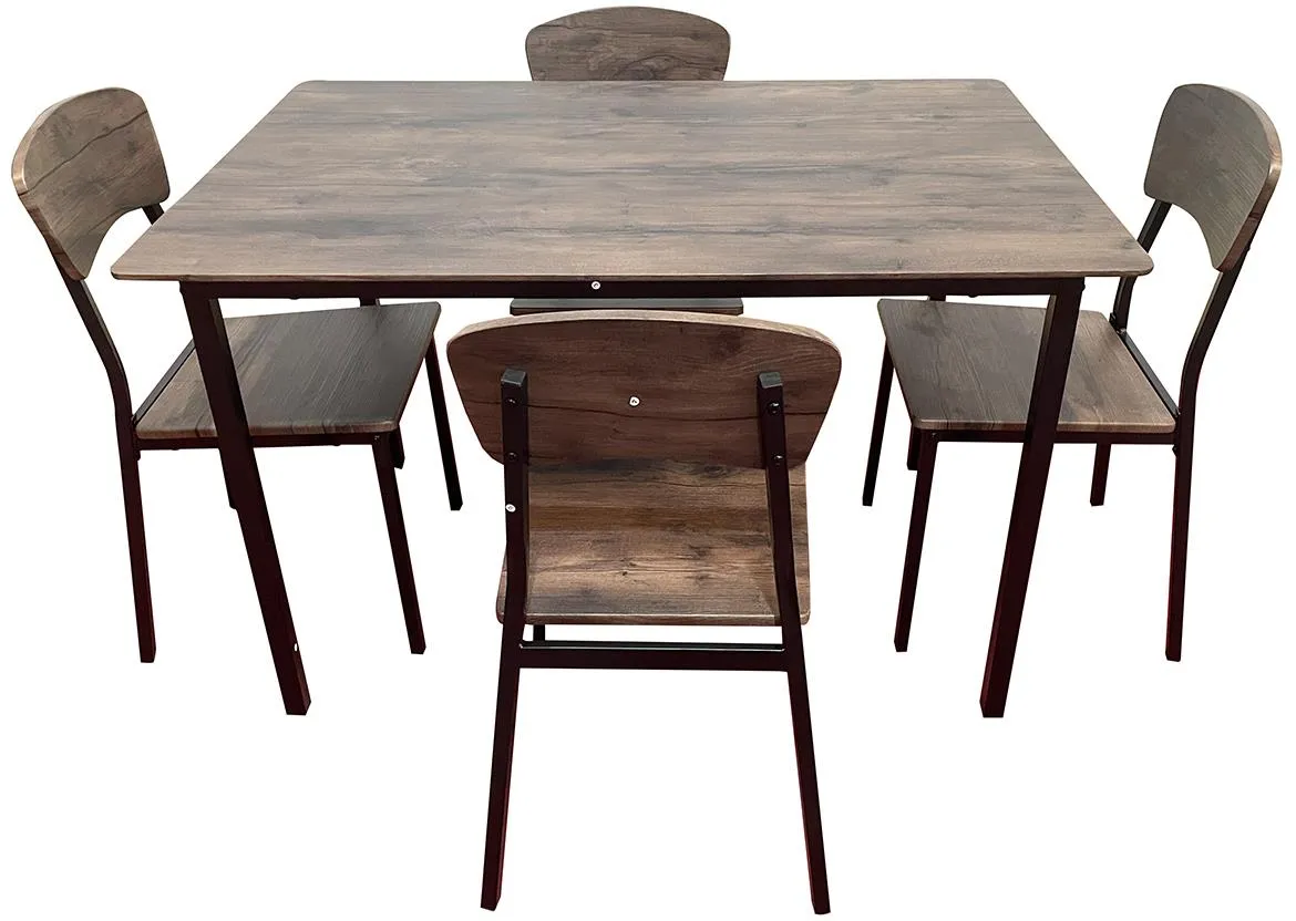 Alexandra set sto i stolica 10852 1+4 120x80x75 tamni natur