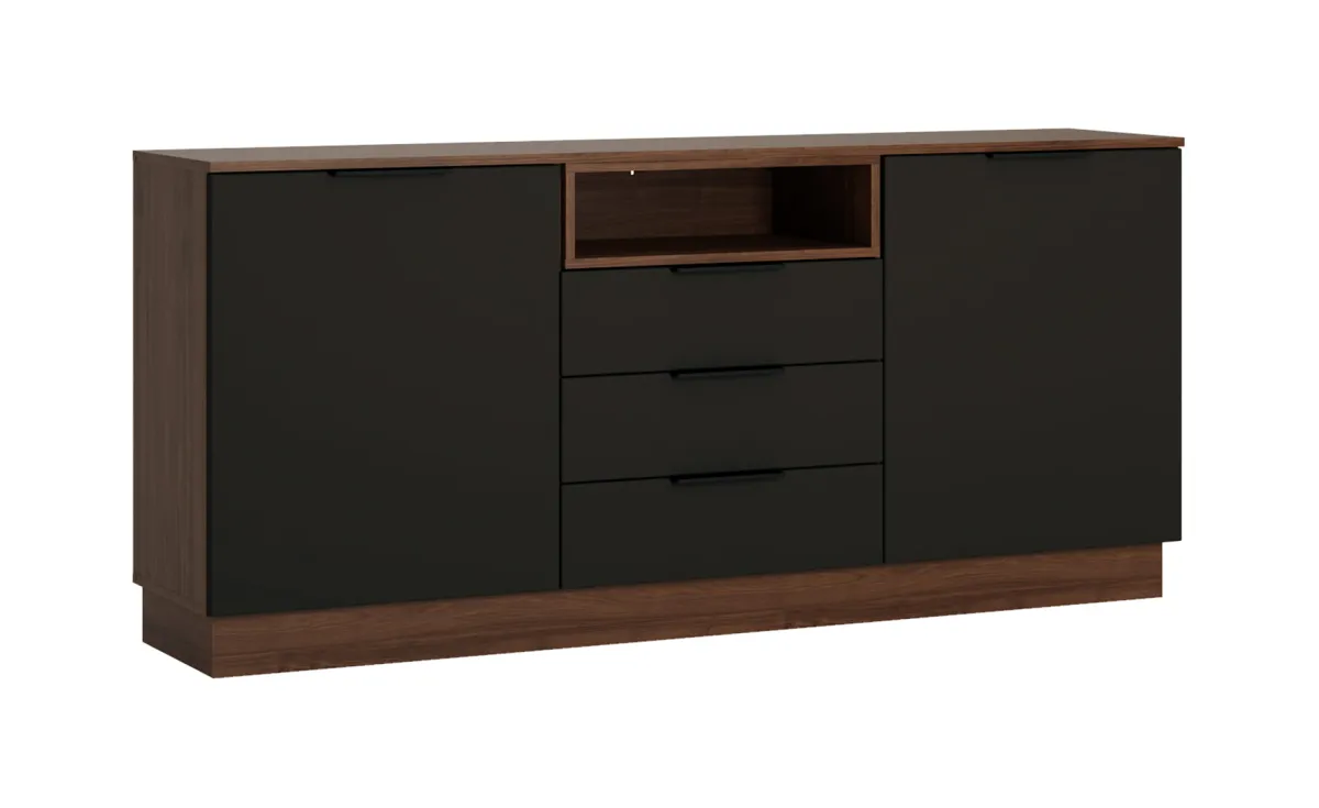 Alicante komoda 180x38x80cm tamni orah/siva