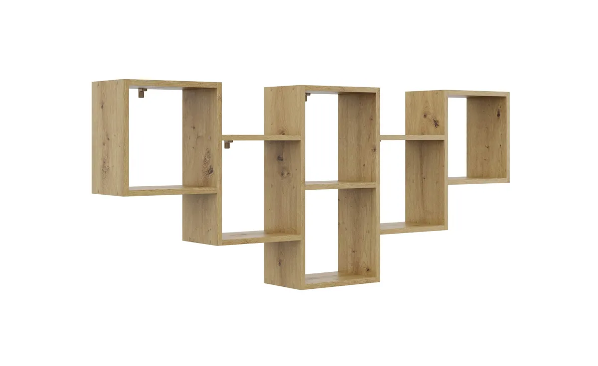 Alize zidna polica 161x18x66 cm artisan hrast