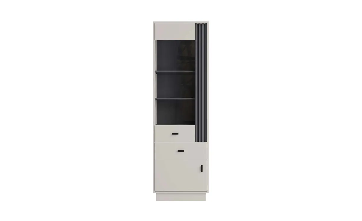 Allmo vitrina 60x40x195 cm kašmir/antracit