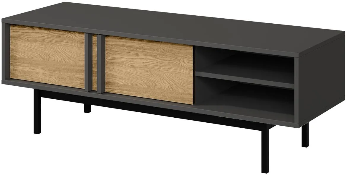 Alsy 10 TV komoda 120x43x43 siva/hrast