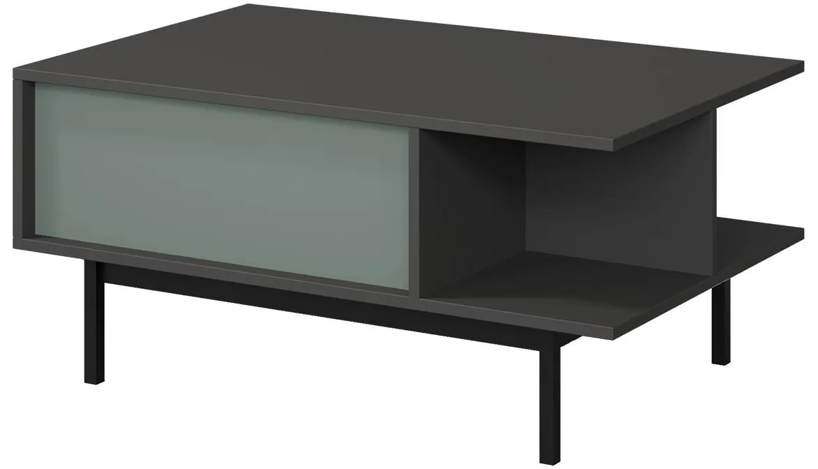 Alsy 12 klub stocic 93x60x43 siva/aloe zelena