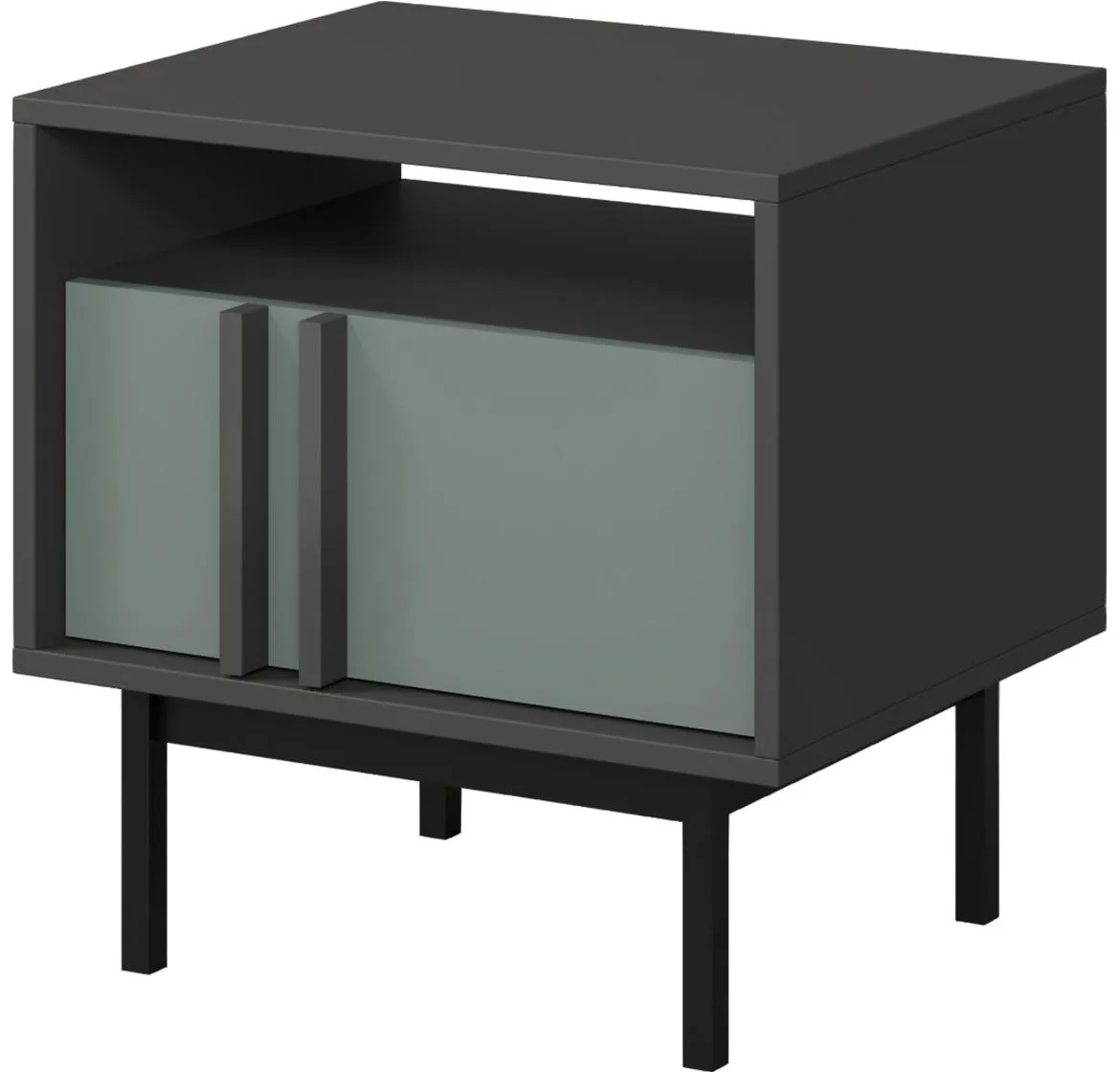 Alsy 13 Nocni ormaric 53x43x53 siva/aloe zelena