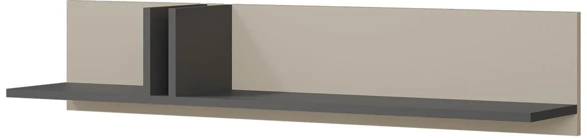 Alsy 15 zidna polica 110x22x22 siva/bež