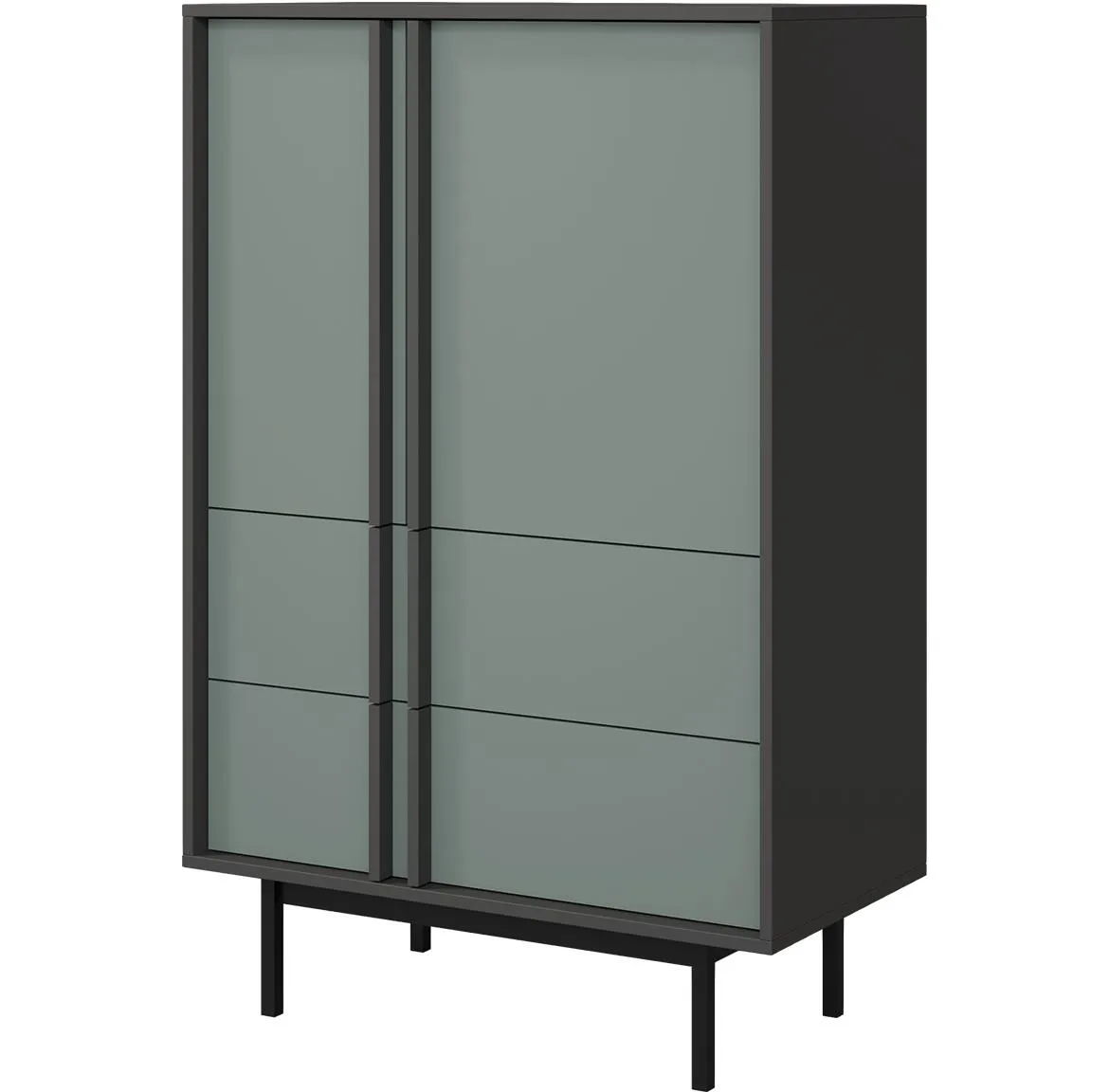 Alsy 5 Ormaric 83x43x127 siva/aloe zelena