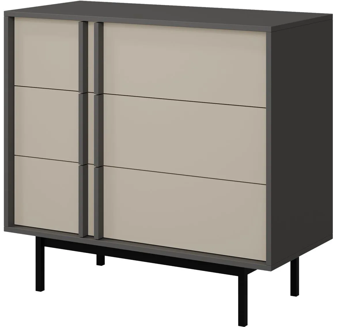 Alsy 8 komoda 93x43x87 siva/bež
