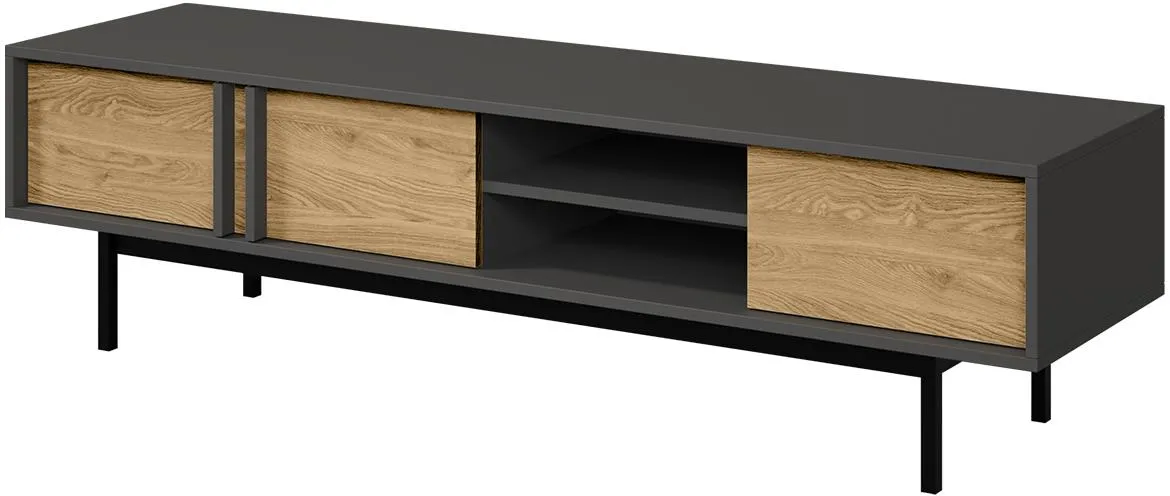 Alsy 9 TV komoda 163x43x43 siva/hrast