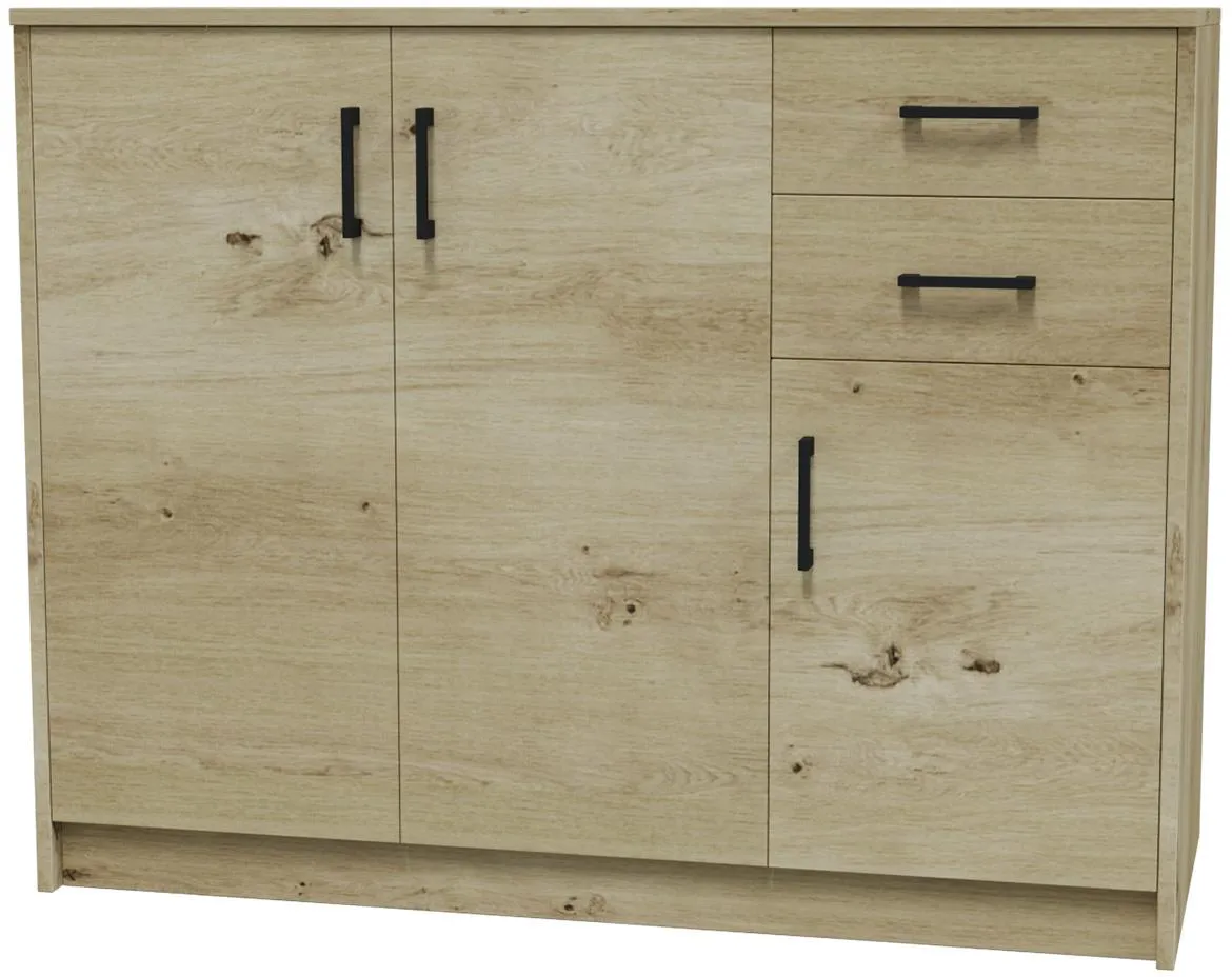 Alto komoda 3vrata+2fioke 85x35x109 artisan hrast