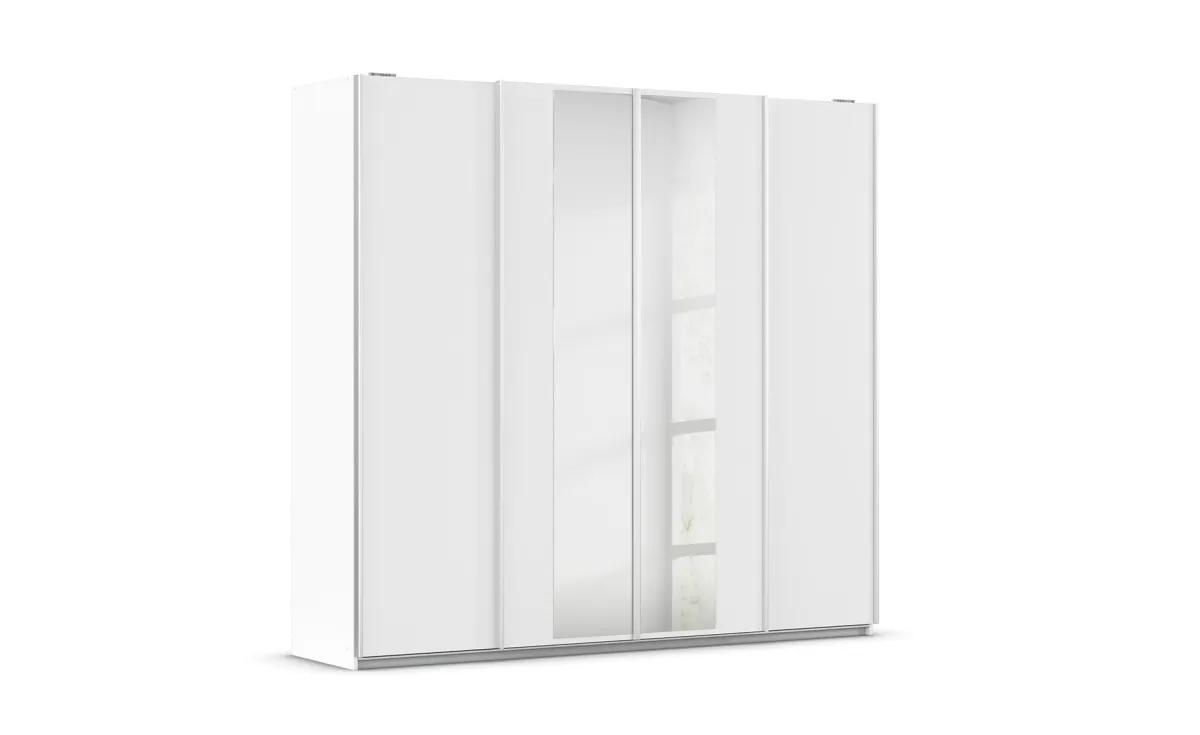 Alvara klizni ormar 4 vrata 226x62x211 cm beli/ogledalo