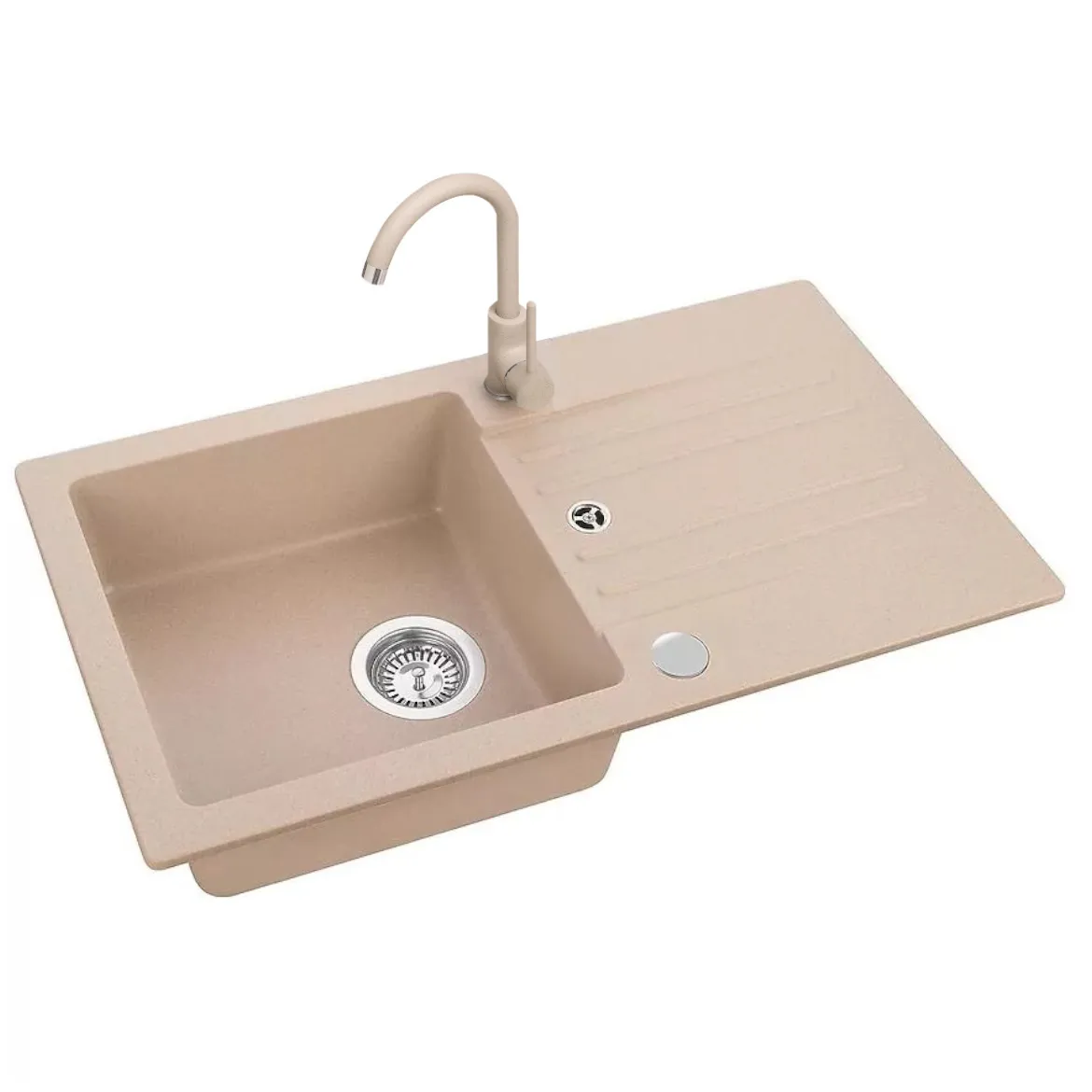 Alveus Danton 75x42 sudopera granitna bež+ slavina
