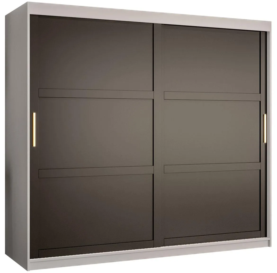 Amiro 1 klizni ormar 2 vrata 200x62x200 cm belo/crni