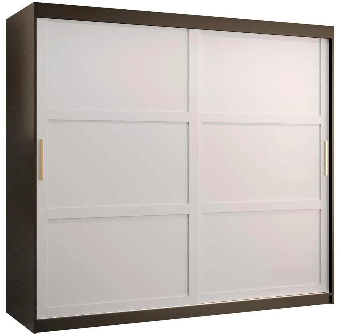 Amiro 1 klizni ormar 2 vrata 200x62x200 cm crno/beli
