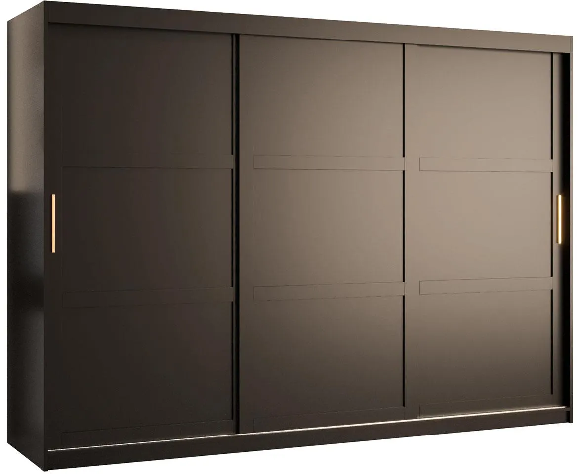 Amiro 1 klizni ormar 2 vrata 250x62x200 cm crni