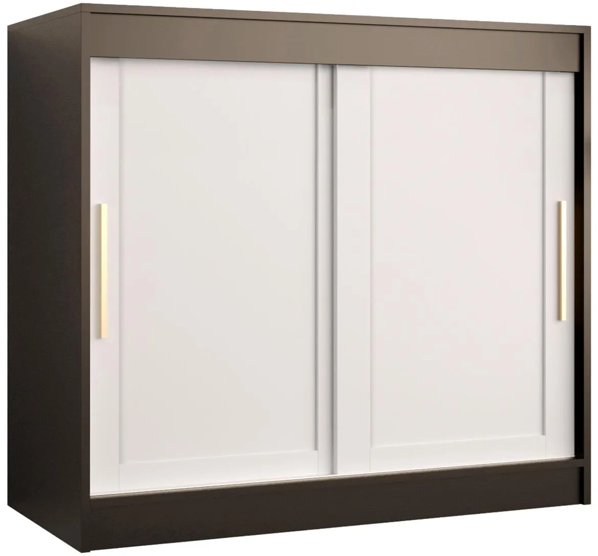 Amiro 100 komoda 2klizna vrata 100x45x100 belo/crna